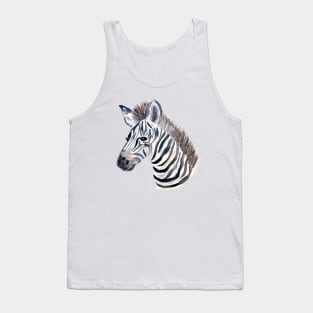 Watercolor Zebra Tank Top